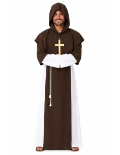 Costume de Moine Médiéval Taille L | Déguisements pour Adultes Le Roi du Carnaval 2
